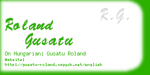 roland gusatu business card